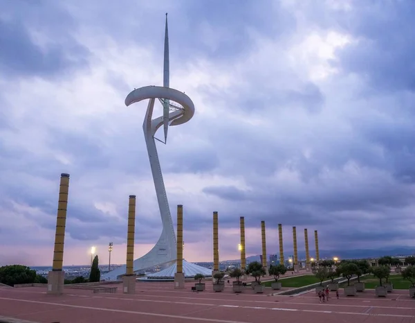 Barcelona Spain Серпня 2018 Мальовнича Важлива Архітектура Олімпійського Парку Пагорбі — стокове фото