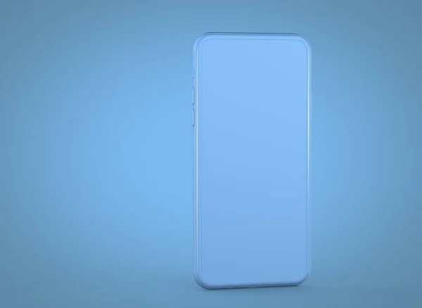 Новый Смартфон Чистым Экраном Изолирован — стоковое фото