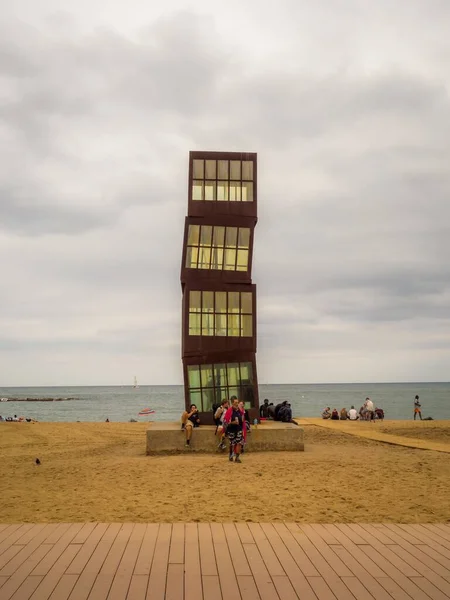 Barcelona Espanha Ago 2018 Escultura Projetada Pela Artista Instalação Rebecca — Fotografia de Stock