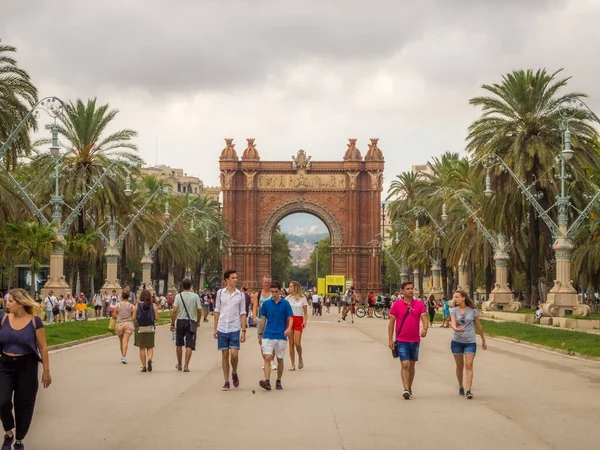 Barcelona Spain Серпня 2018 Arch Triumph Ciutadella Park Ciutadella Parc — стокове фото