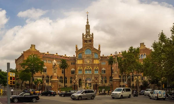 Barcelona Hiszpania Sierpnia 2018 Szpital Sant Pau Liście Światowego Dziedzictwa — Zdjęcie stockowe