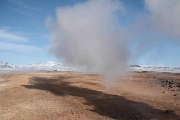 Gyönyörű Felvétel Izland Aktív Vulkáni Területeiről — Stock Fotó