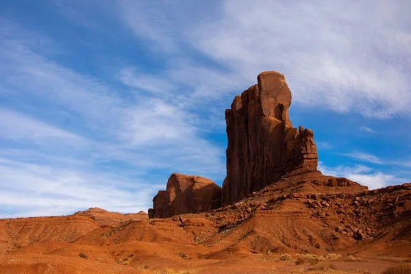 Fantastisk Låg Vinkel Skott Klippa Berg Monument Valley Navajo Tribal — Stockfoto