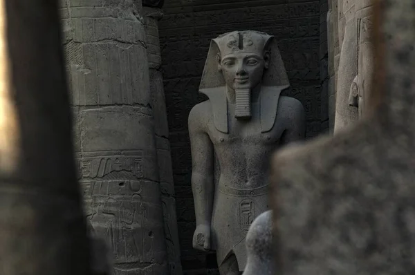 Bild Statyn Farao Karnak Temple Complex Luxor Egypten — Stockfoto