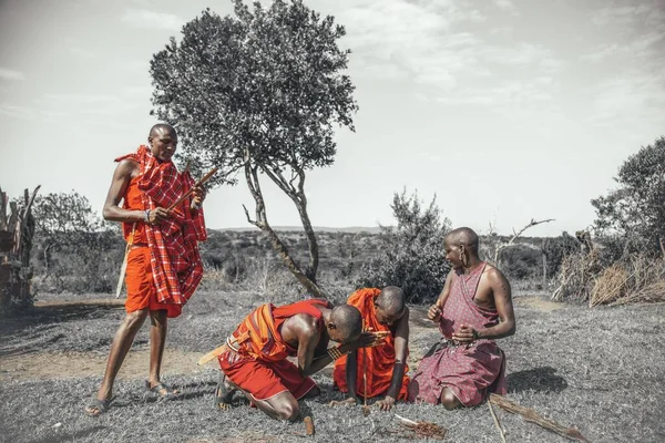 Masai Mara Kenya Agosto 2018 Meravigliosa Gente Del Kenya Foto — Foto Stock