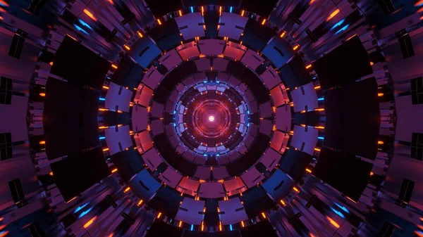 Uno Sfondo Cosmico Con Luci Laser Colorate Forme Modellate — Foto Stock