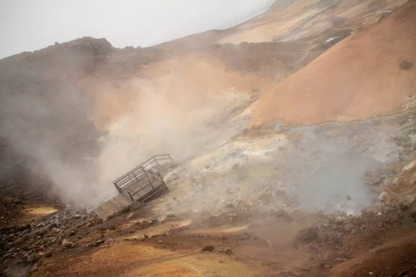 冰岛活火山地区的美丽照片 — 图库照片