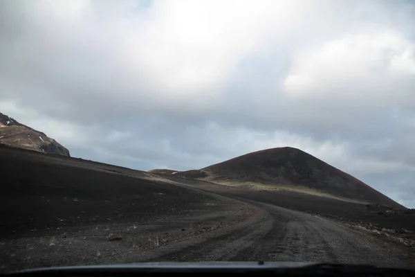 Egy Csodálatos Kilátás Nyílik Izland Táj Gyönyörű Hegyek Háttér — Stock Fotó