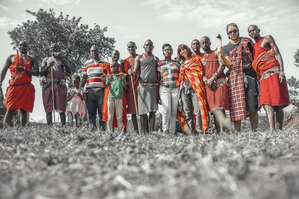 Масай Мара Кеня Августа 2018 Года Прекрасные Местные Жители Кении — стоковое фото