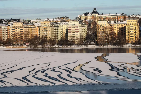 Ice Melting Stockholm Sweden Spring Time — Stock Photo, Image