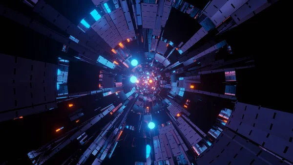 Fond Cosmique Avec Des Lumières Laser Colorées Dans Des Formes — Photo