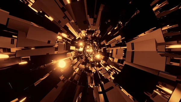 Kosmické Pozadí Zlatými Laserovými Světly Ideální Pro Digitální Tapetu — Stock fotografie