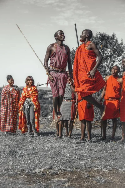 Masai Mara Kenya Aug 2018 Kenyas Underbara Lokalbefolkning Bilder Masai — Stockfoto
