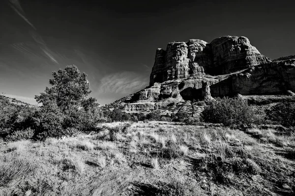 Úžasný Záběr Kamene Stupních Šedi Sedoně Arizoně — Stock fotografie