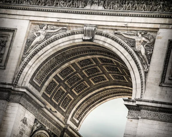 Famoso Arco Del Triunfo Histórico París Francia — Foto de Stock