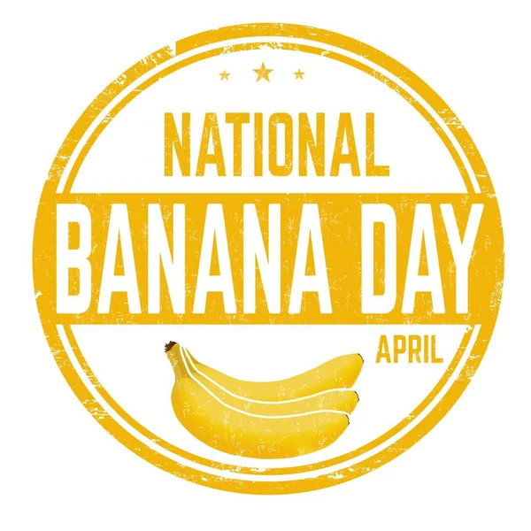 Иллюстрация Знака Честь Национального Дня Бананов Апреле — стоковое фото
