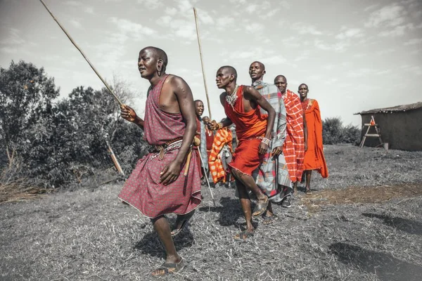 Masai Mara Kenya Agosto 2018 Meravigliosa Gente Del Kenya Foto — Foto Stock