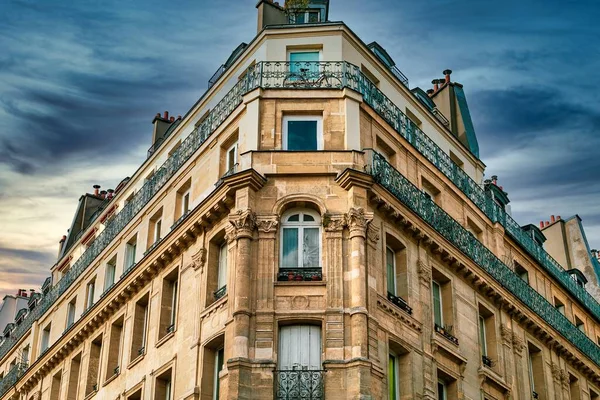 Eine Flache Aufnahme Einer Schönen Historischen Architektur Paris Frankreich — Stockfoto