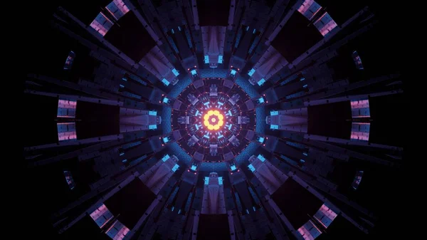 Een Kosmische Achtergrond Met Kleurrijke Laserlichten Vorm Van Patronen — Stockfoto