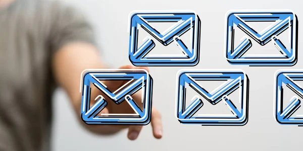 Mail Comunicazione Messaggio Connessione Alla Mailing — Foto Stock