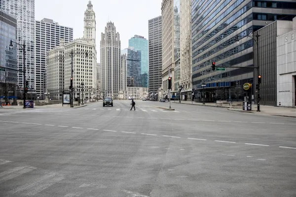 Chicago Stati Uniti Mar 2020 Strade Del Centro Chicago Intorno — Foto Stock