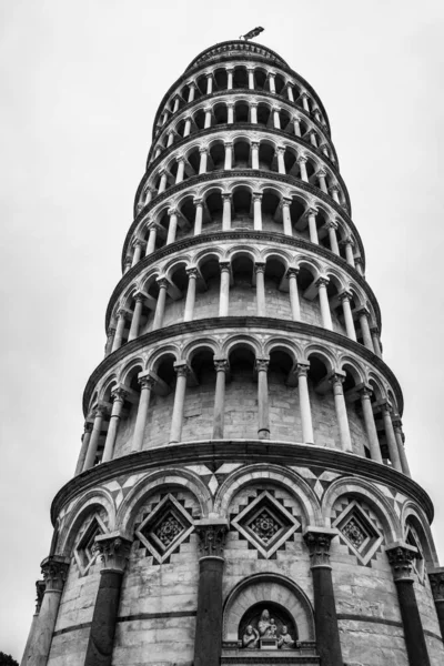 Disparo Vertical Torre Pisa Inclinada Italia — Foto de Stock