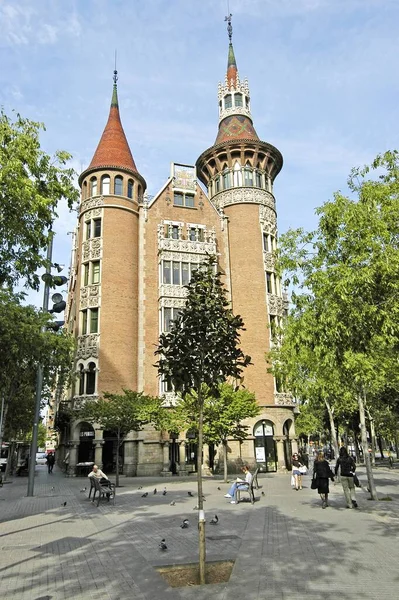 Barcelona Spanien April 2008 Blick Auf Das Modernistische Haus Terrades — Stockfoto