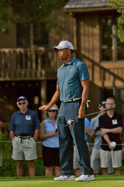 Dublin United States May 2013 Golfer Tiger Woods Concentrating Photographed — Stock Photo, Image