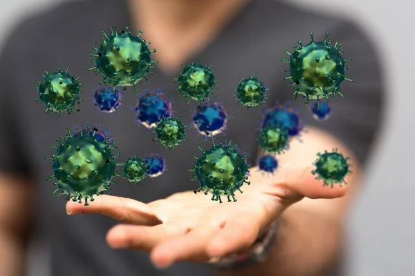 Group Virus Cells Illustration Virus Cell — Stock Photo, Image