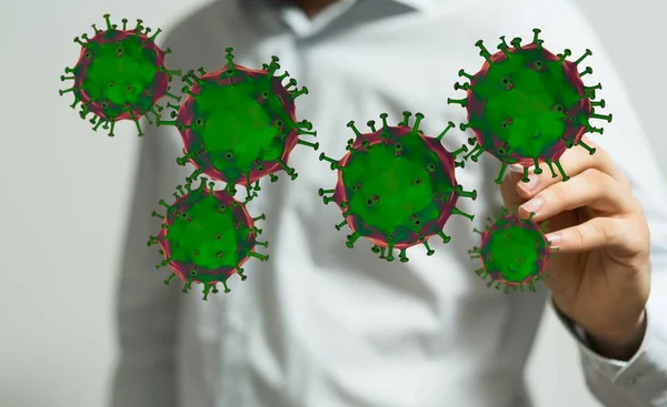 Corona Virus Healthcare Concept Protección Contra Coronavirus Fiebre Sarna Pandémica — Foto de Stock