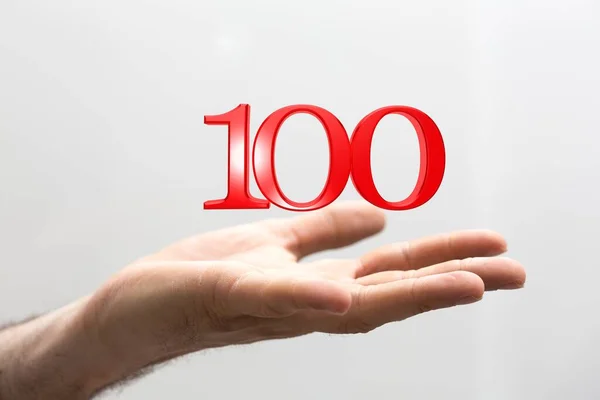 100 Årsjubileum Nummer Affischmall För Att Fira 100 Årsjubileum Del — Stockfoto
