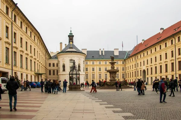 Prague Czech Republic Kasım 2019 Jerome Kohl Fountain Kutsal Haç — Stok fotoğraf