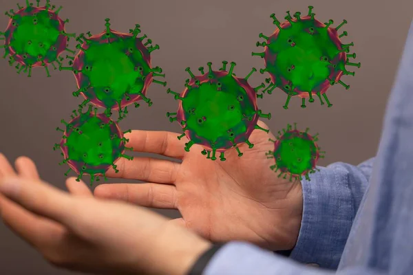 Virus Covid Ncp Ncov 표기되는 바이러스 — 스톡 사진