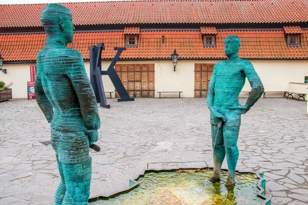 Prag Tjeckien Nov 2019 Kisstatyerna Dagen Staden Prag — Stockfoto