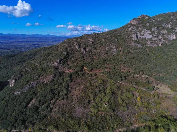 スペインのレオンのコルナテル城の風景 ドローン写真 — ストック写真