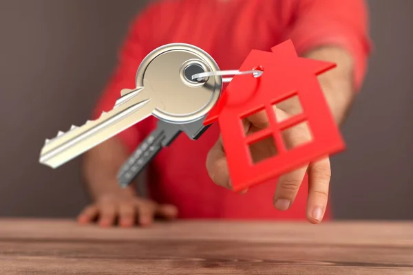 Casa Entre Casas Para Corretivo Imobiliário — Fotografia de Stock