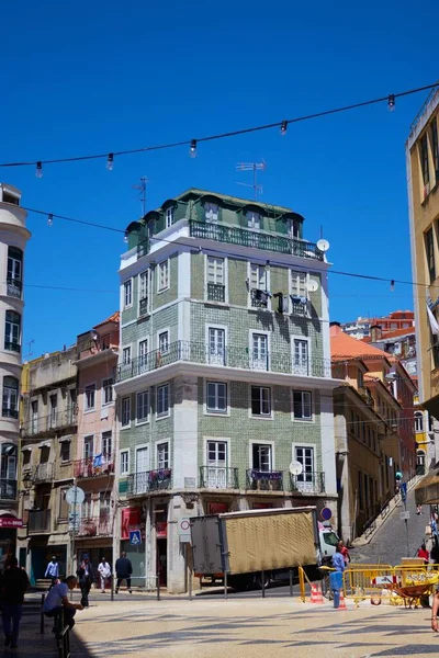 Lisboa Portugal Junio 2019 Calles Tranquilas Lisboa Portugal Con Hermoso —  Fotos de Stock