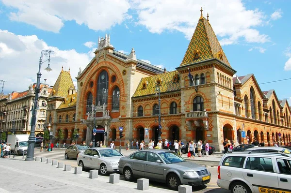 Budapest Węgry Cze 2012 Wielka Hala Targowa Budapeszt Lub Centralne — Zdjęcie stockowe