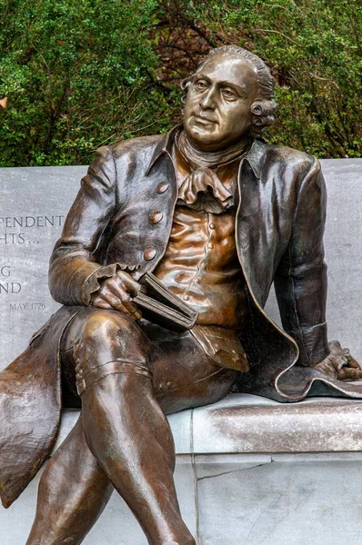 Washington Estados Unidos Mayo 2019 Retrato Estatua George Mason Desconocido — Foto de Stock