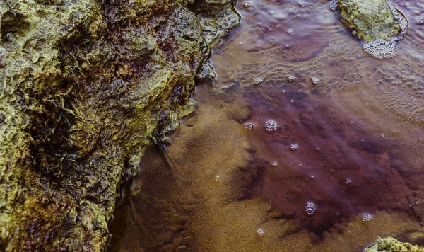 Макрознімок Барвистих Мінеральних Порід — стокове фото