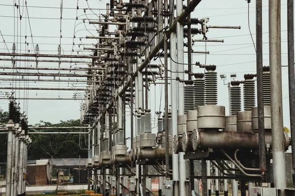 Colpo Una Parte Una Centrale Elettrica Alta Tensione — Foto Stock