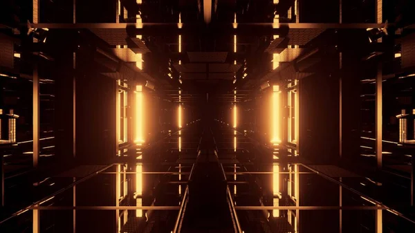 Futuristické Pozadí Barevnými Zářícími Oranžovými Neonovými Světly Skvělé Pro Abstraktní — Stock fotografie