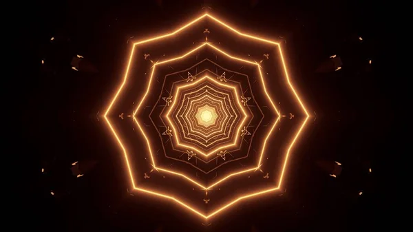 Futuristisk Bakgrund Med Färgglada Glödande Orange Neonljus Bra För Abstrakt — Stockfoto