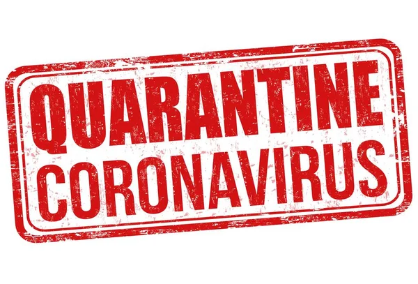 Ilustracja Znaku Kwarantanną Wiadomość Coronavirus Izolowane Białym Tle — Zdjęcie stockowe