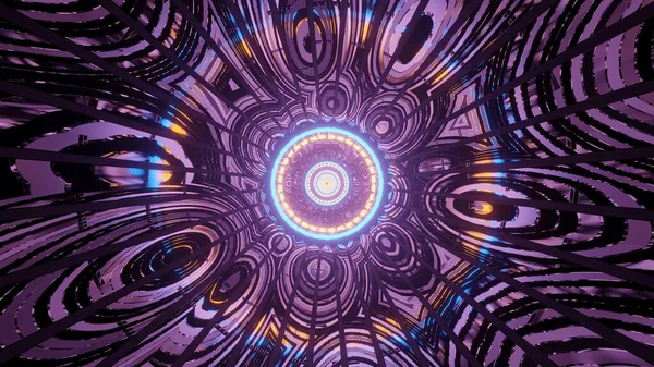 Високий Кут Знімка Фіолетового Синього Вогнів Красивих Форм Тіней — стокове фото