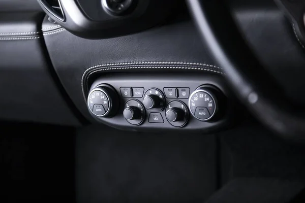 Closeup Shot Buttons Modern Car Interior — Stock Photo, Image