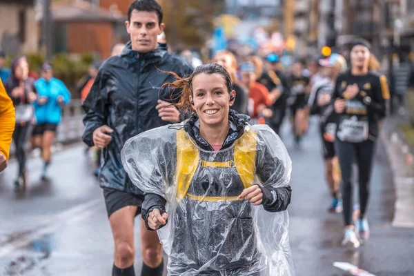 San Sebastian Espanha Nov 2019 Raça Popular Behobia San Sebastian — Fotografia de Stock