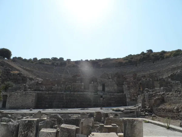 Beau Cliché Bibliothèque Celsus Seluk Turquie — Photo