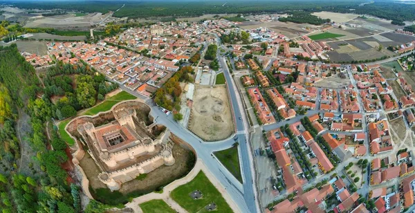 Vista Aérea Castillo Coca Segovia España Foto Del Avión Tripulado —  Fotos de Stock