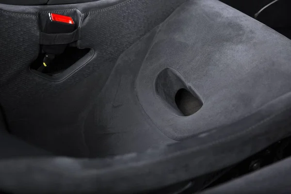 High Angle Closeup Shot Driver Seat Modern Car — Stock Photo, Image